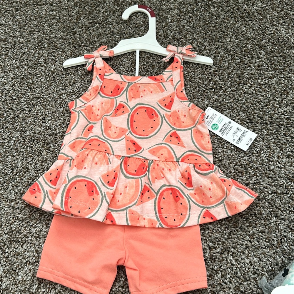 Little girls tank and short set